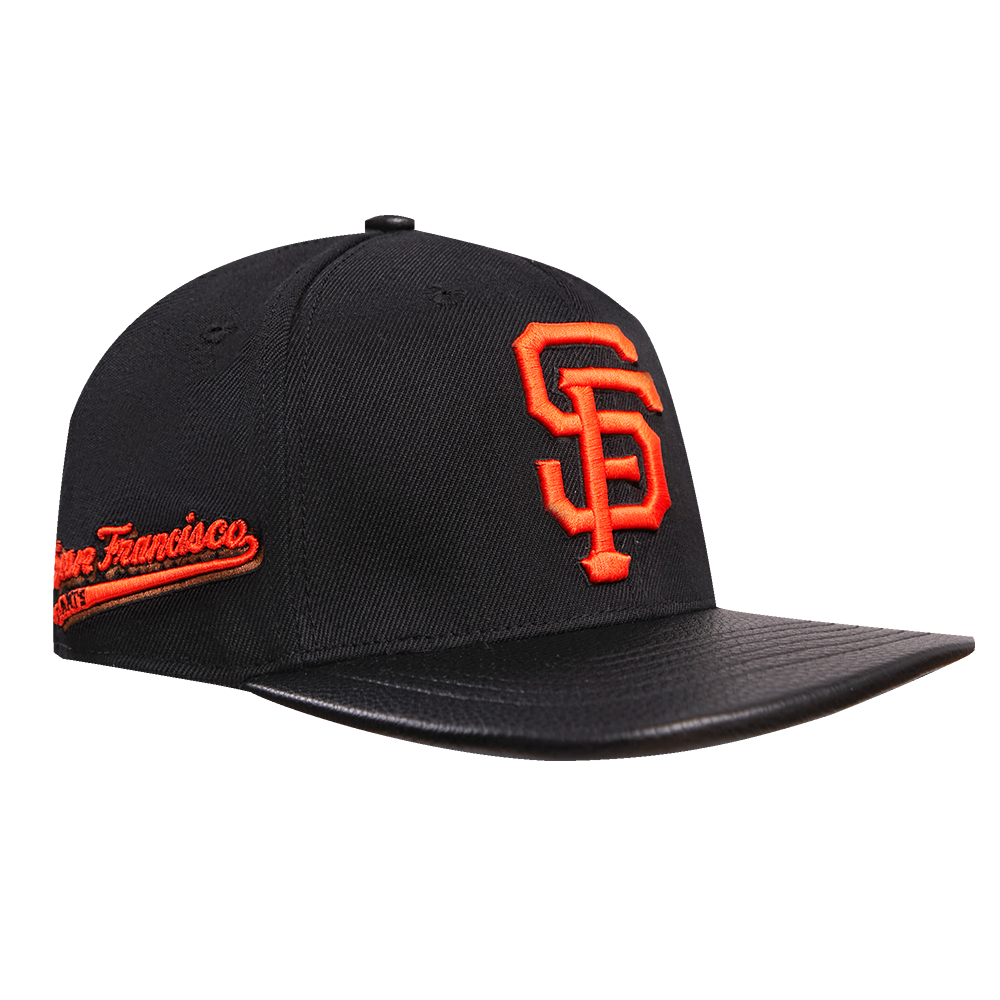 MLB SAN FRANCISCO GIANTS SCRIPT TAIL WOOL STRAPBACK (BLACK)
