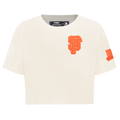 MLB SAN FRANCISCO GIANTS TRIPLE TONAL T-SHIRT EN JERSEY SIMPLE À COUPE CARRÉE POUR FEMME (COQUILLE D'ŒUF)
