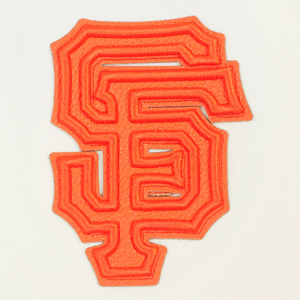 MLB SAN FRANCISCO GIANTS TRIPLE TONAL T-SHIRT EN JERSEY SIMPLE À COUPE CARRÉE POUR FEMME (COQUILLE D'ŒUF)