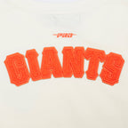 MLB SAN FRANCISCO GIANTS TRIPLE TONAL T-SHIRT EN JERSEY SIMPLE À COUPE CARRÉE POUR FEMME (COQUILLE D'ŒUF)