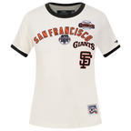 MLB SAN FRANCISCO GIANTS RETRO CASCADE WOMEN'S RINGER TEE (EGGSHELL/ BLACK)