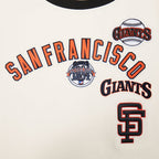 MLB SAN FRANCISCO GIANTS RETRO CASCADE WOMEN'S RINGER TEE (EGGSHELL/ BLACK)