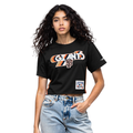 MLB SAN FRANCISCO GIANTS RETRO ELEVATION T-SHIRT EN JERSEY SIMPLE À COUPE CARRÉE POUR FEMME (NOIR)
