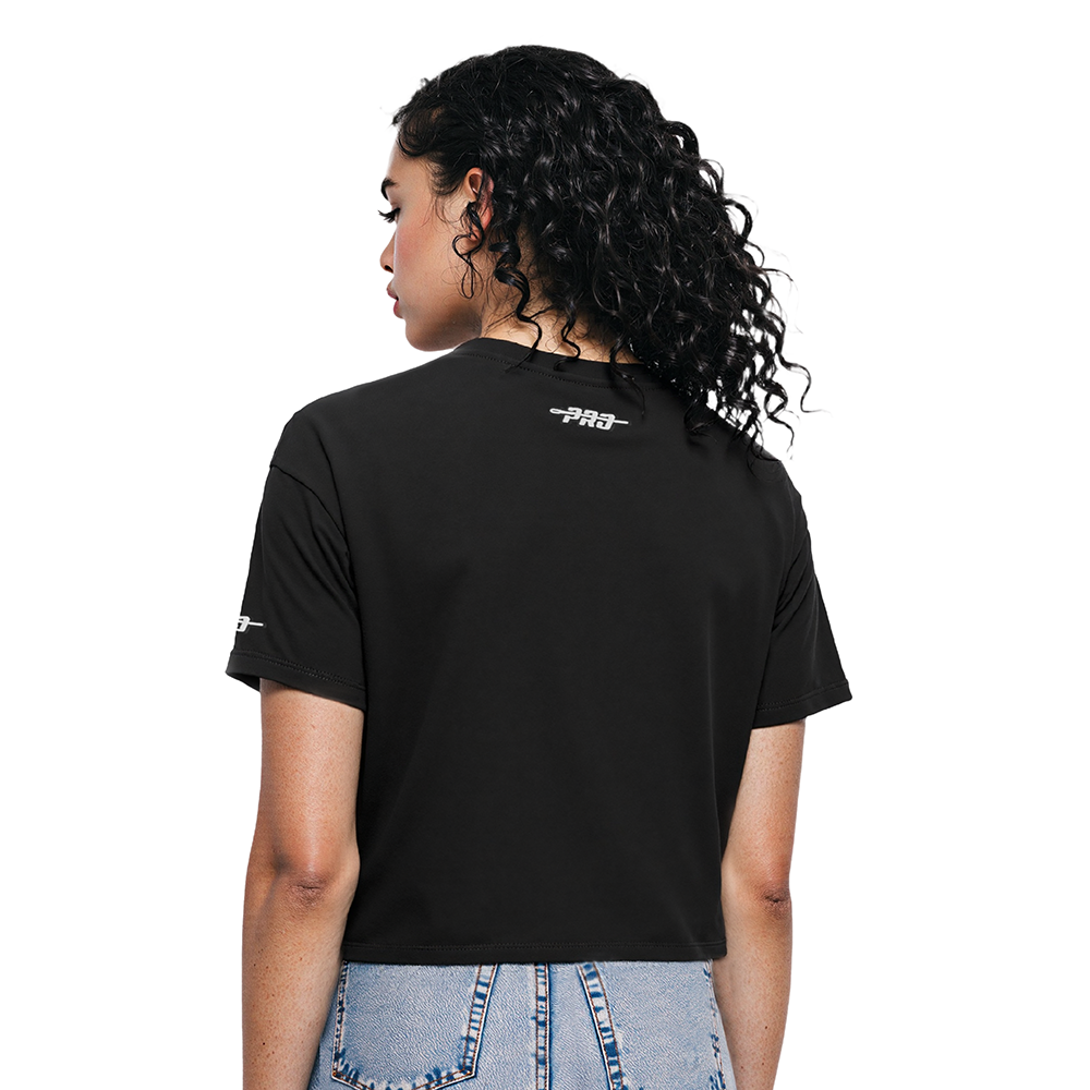 MLB SAN FRANCISCO GIANTS RETRO ELEVATION T-SHIRT EN JERSEY SIMPLE À COUPE CARRÉE POUR FEMME (NOIR)