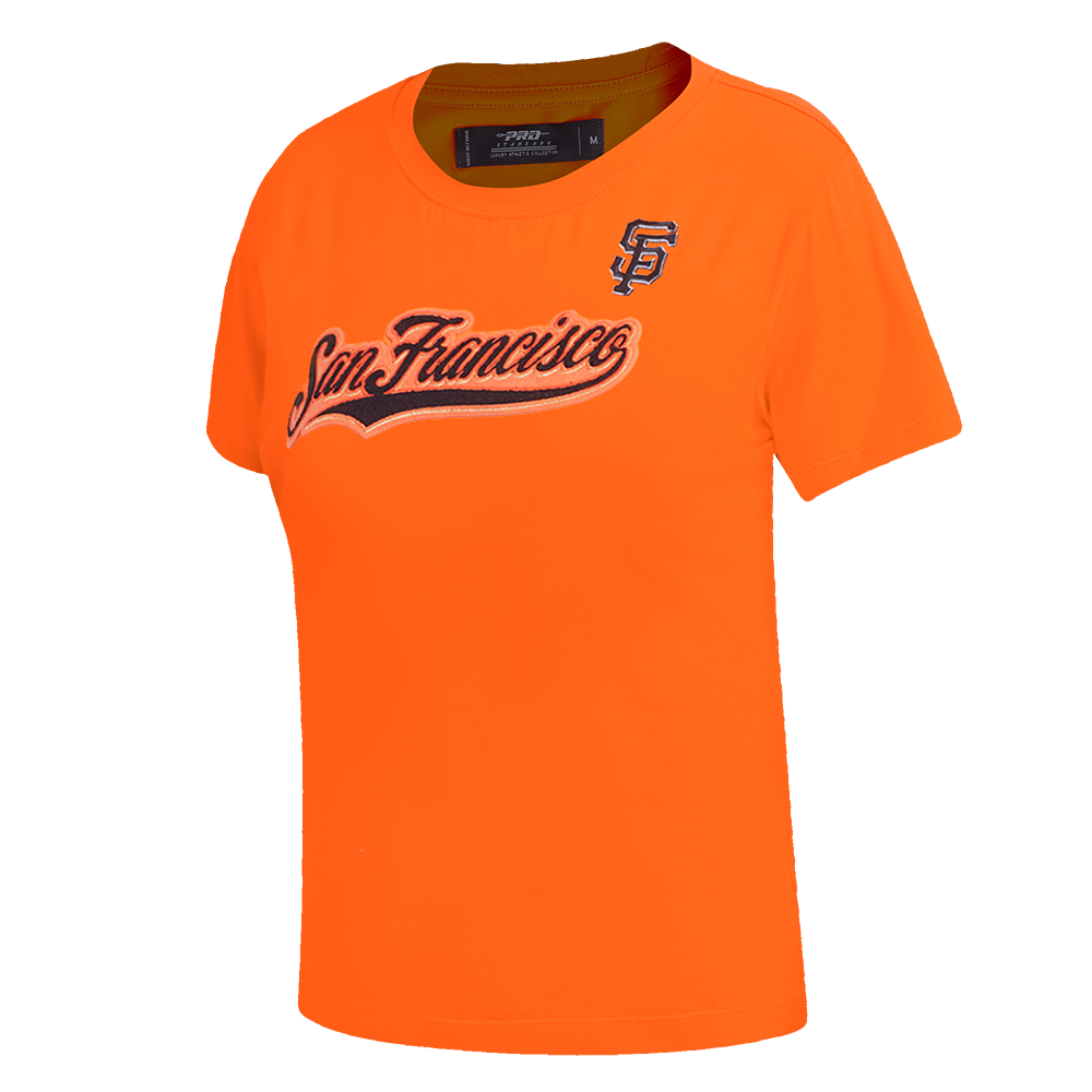 MLB SAN FRANCISCO GIANTS CLASSIC SHORT SLEEVE WOMEN'S SLIM FIT TOP (ORANGE)