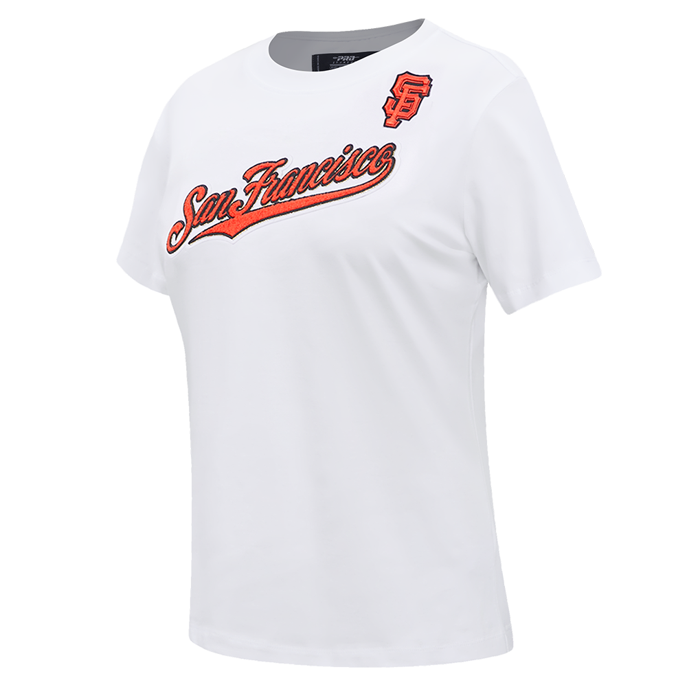 MLB SAN FRANCISCO GIANTS CLASSIC SHORT SLEEVE WOMEN'S SLIM FIT TOP (WHITE)