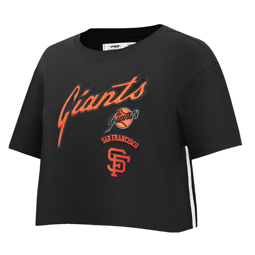 MLB SAN FRANCISCO GIANTS RETRO CLASSIC WOMEN'S BOXY TOP (BLACK)