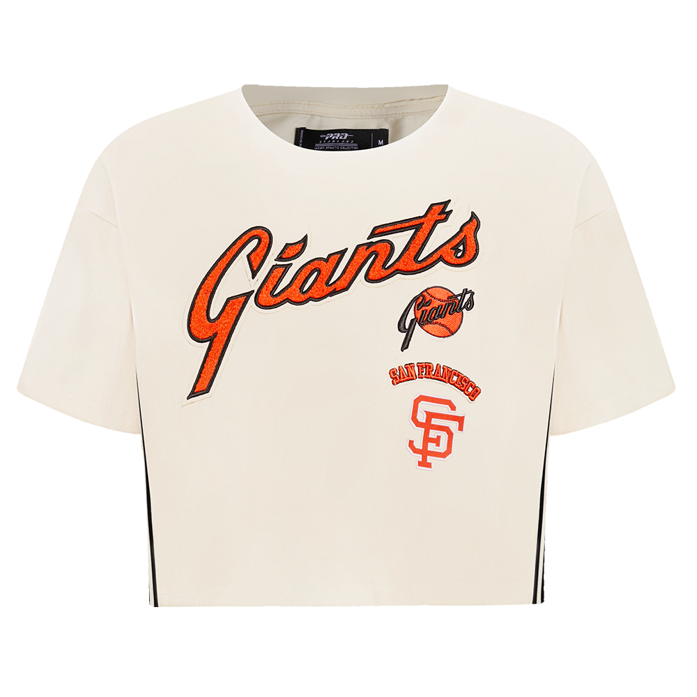 MLB SAN FRANCISCO GIANTS RETRO CLASSIC WOMEN'S BOXY TOP (EGGSHELL)