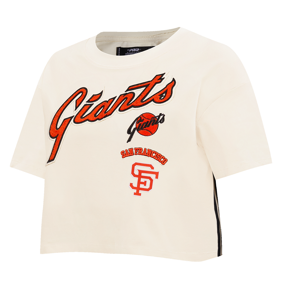 MLB SAN FRANCISCO GIANTS RETRO CLASSIC WOMEN'S BOXY TOP (EGGSHELL)
