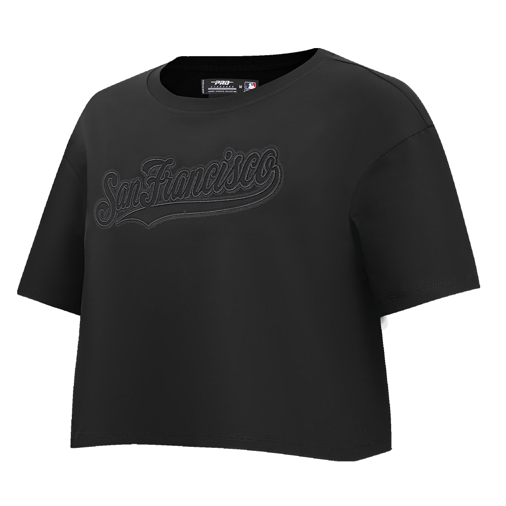 MLB SAN FRANCISCO GIANTS NEUTRAL WOMEN'S SINGLE JERSEY BOXY TOP (GUAVA)