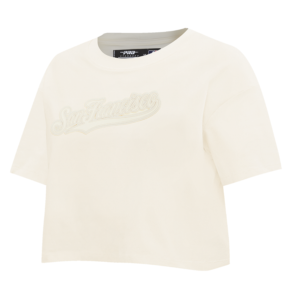MLB SAN FRANCISCO GIANTS NEUTRAL WOMEN'S BOXY TOP (EGGSHELL)