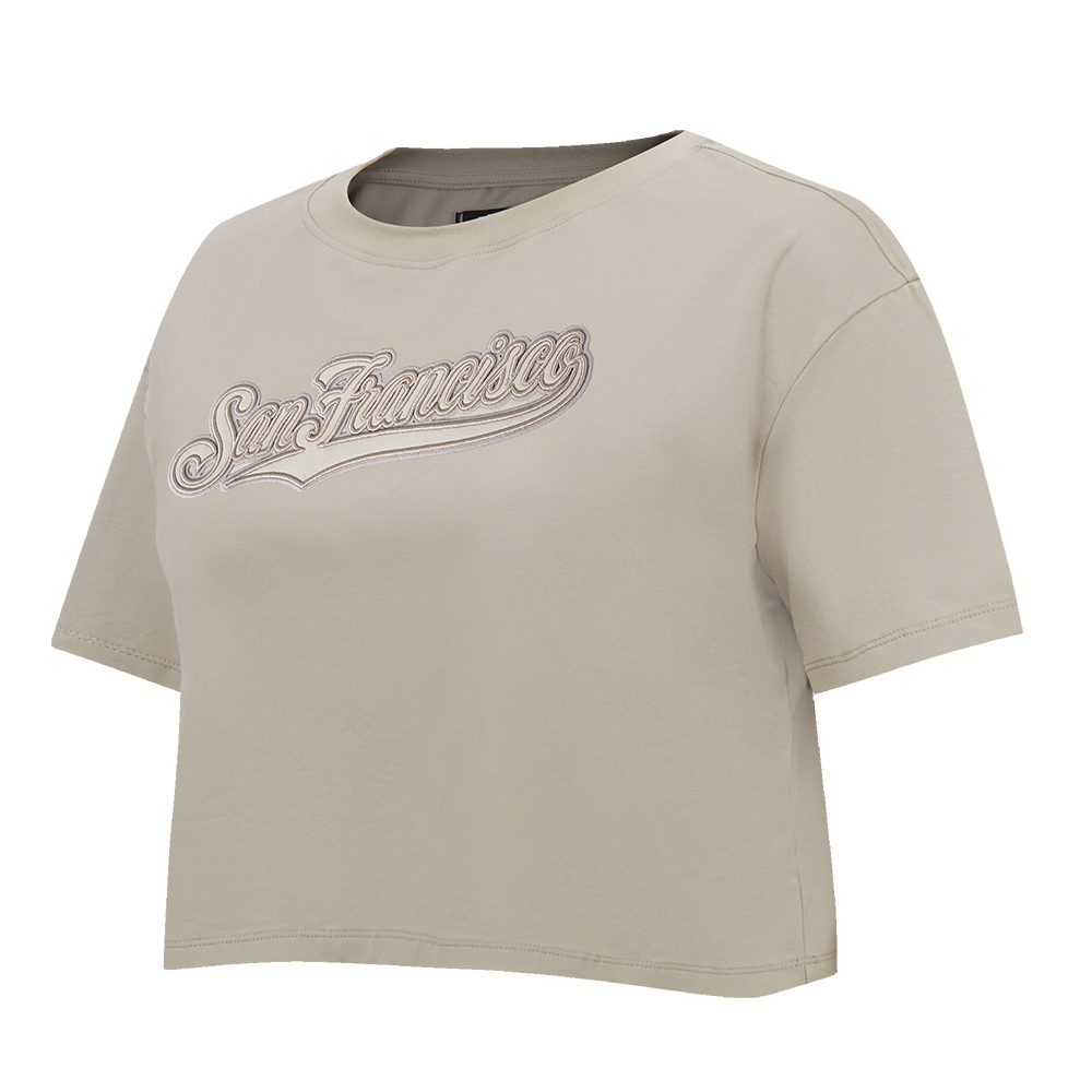 MLB SAN FRANCISCO GIANTS NEUTRAL WOMEN'S BOXY TOP (TAUPE)