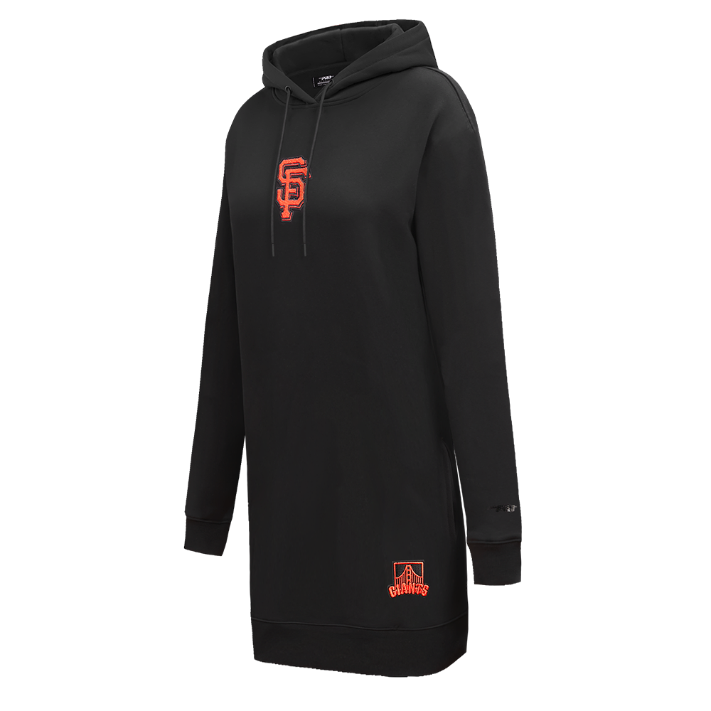 MLB SAN FRANCISCO GIANTS CLASSIC WOMEN'S HOODIE DRESS (BLACK)