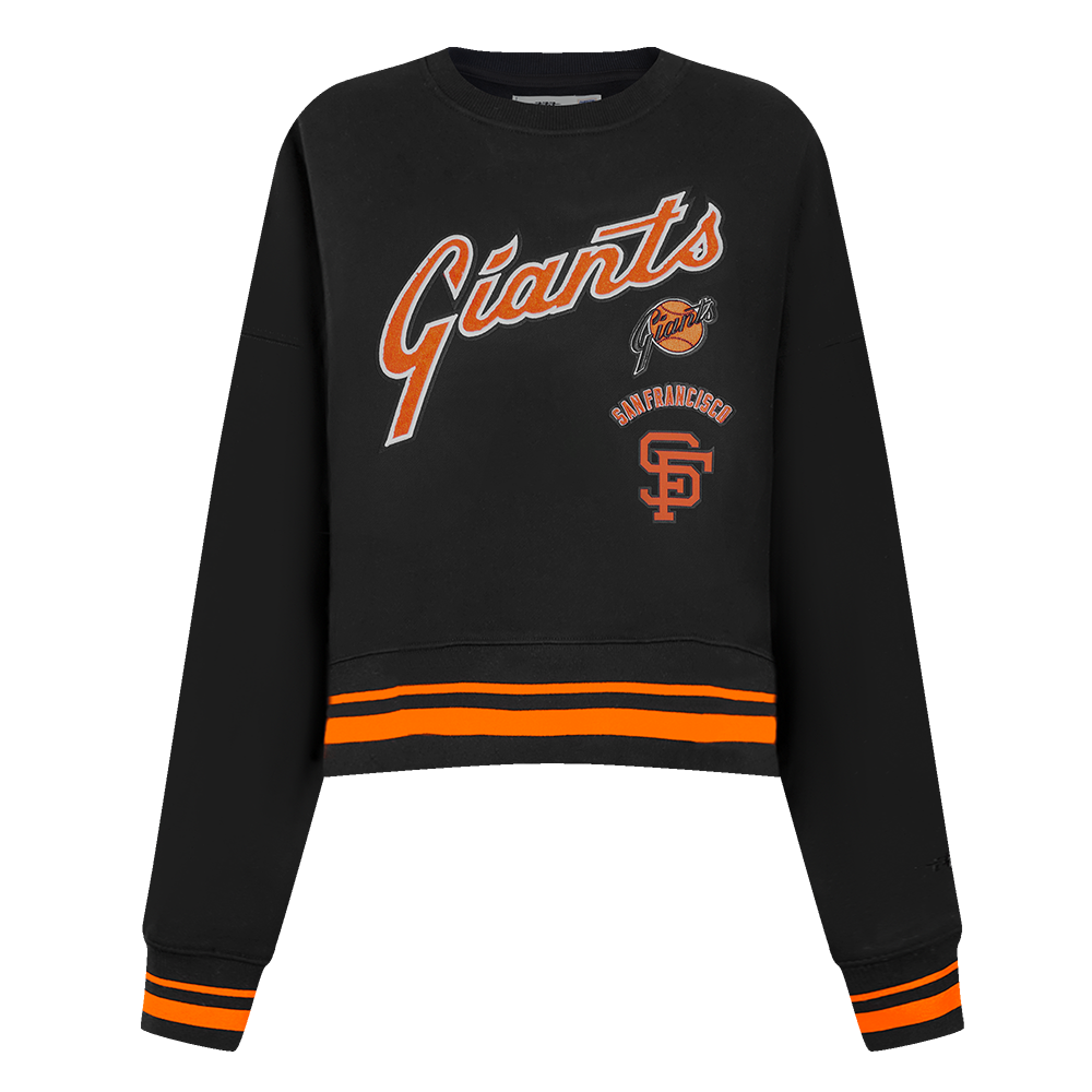 MLB SAN FRANCISCO GIANTS RETRO CLASSIC WOMEN'S CREWNECK (BLACK/ORANGE)