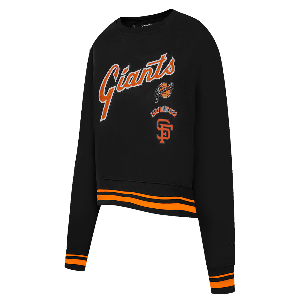 MLB SAN FRANCISCO GIANTS RETRO CLASSIC WOMEN'S CREWNECK (BLACK/ORANGE)