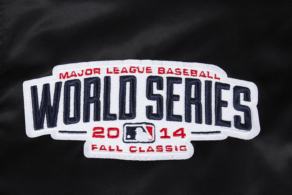 MLB SAN FRANCISCO GIANTS MASH UP WOMEN'S RIB SATIN JACKET (BLACK/ORANGE)