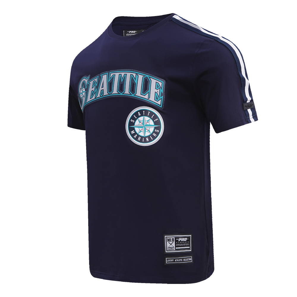MLB SEATTLE MARINERS CLASSIC MESH STRIPED MEN'S TOP (MIDNIGHT NAVY)