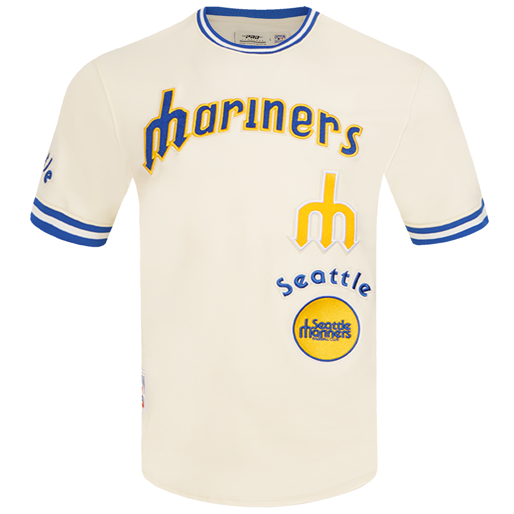 MLB SEATTLE MARINERS RETRO CLASSIC MEN'S TOP (EGGSHELL/ ROYAL BLUE)