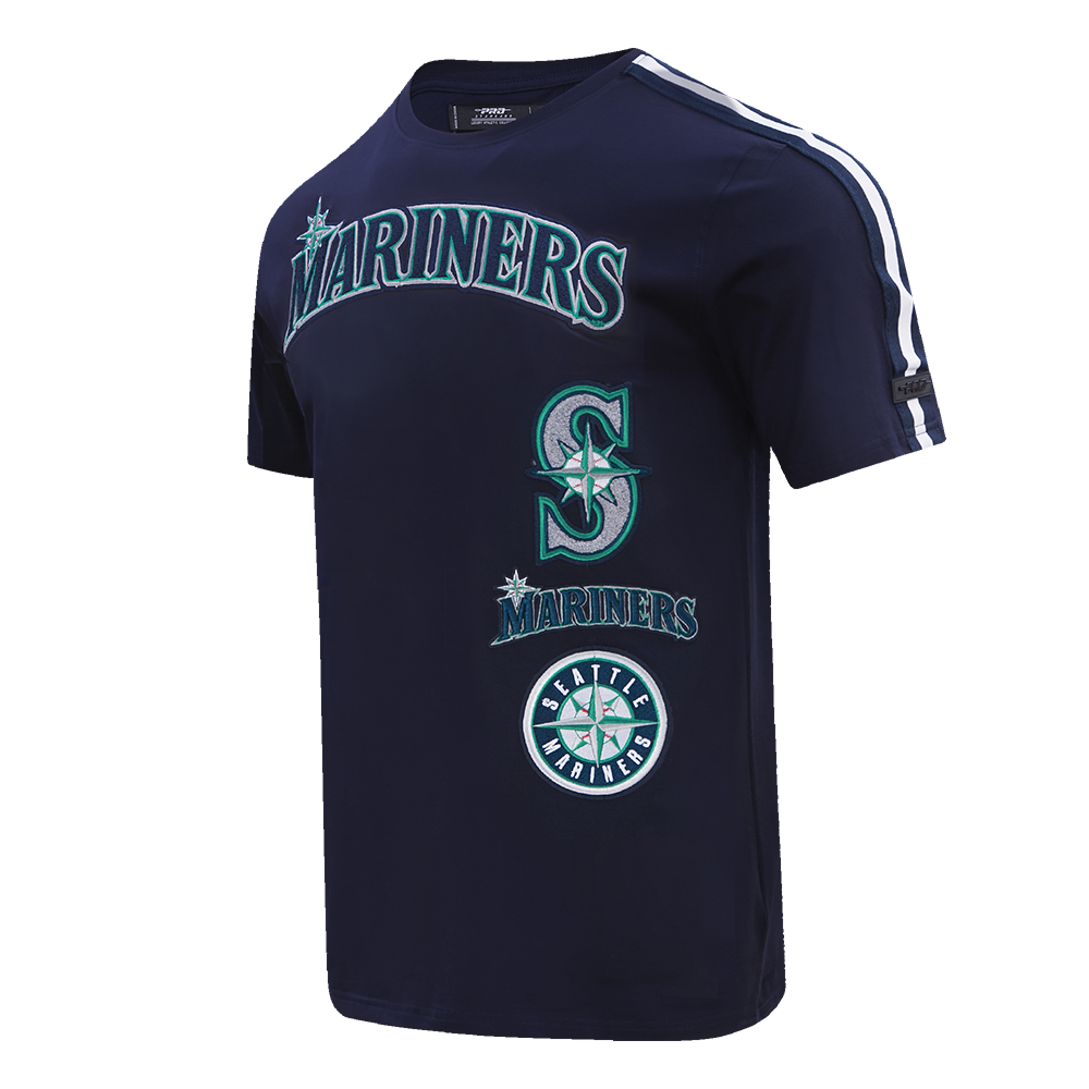 MLB SEATTLE MARINERS RETRO CLASSIC MEN'S STRIPED TOP (MIDNIGHT NAVY)