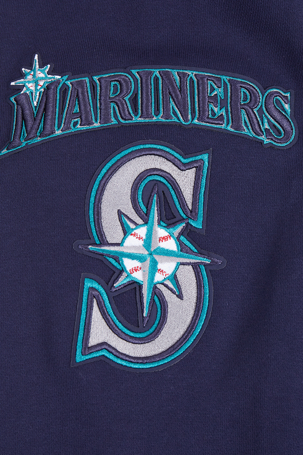 MLB SEATTLE MARINERS MASH UP MEN'S RIB FLC PO HOODIE (MIDNIGHT NAVY)
