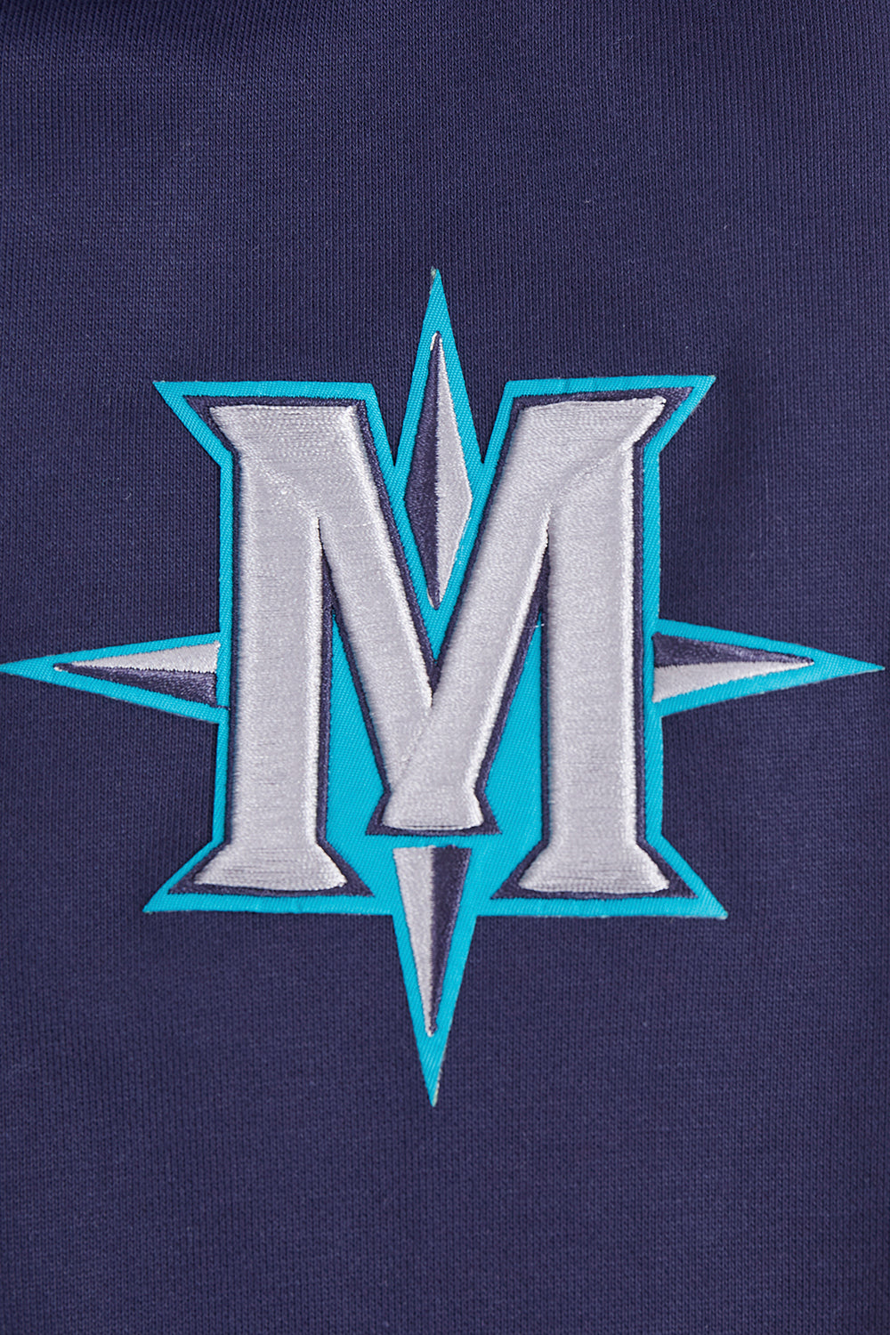MLB SEATTLE MARINERS MASH UP MEN'S RIB FLC PO HOODIE (MIDNIGHT NAVY)