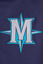 MLB SEATTLE MARINERS MASH UP MEN'S RIB FLC PO HOODIE (MIDNIGHT NAVY)