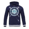 MLB SEATTLE MARINERS MASH UP MEN'S RIB FLC PO HOODIE (MIDNIGHT NAVY)