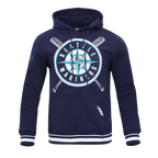 MLB SEATTLE MARINERS MASH UP MEN'S RIB FLC PO HOODIE (MIDNIGHT NAVY)
