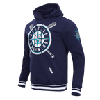 MLB SEATTLE MARINERS MASH UP MEN'S RIB FLC PO HOODIE (MIDNIGHT NAVY)