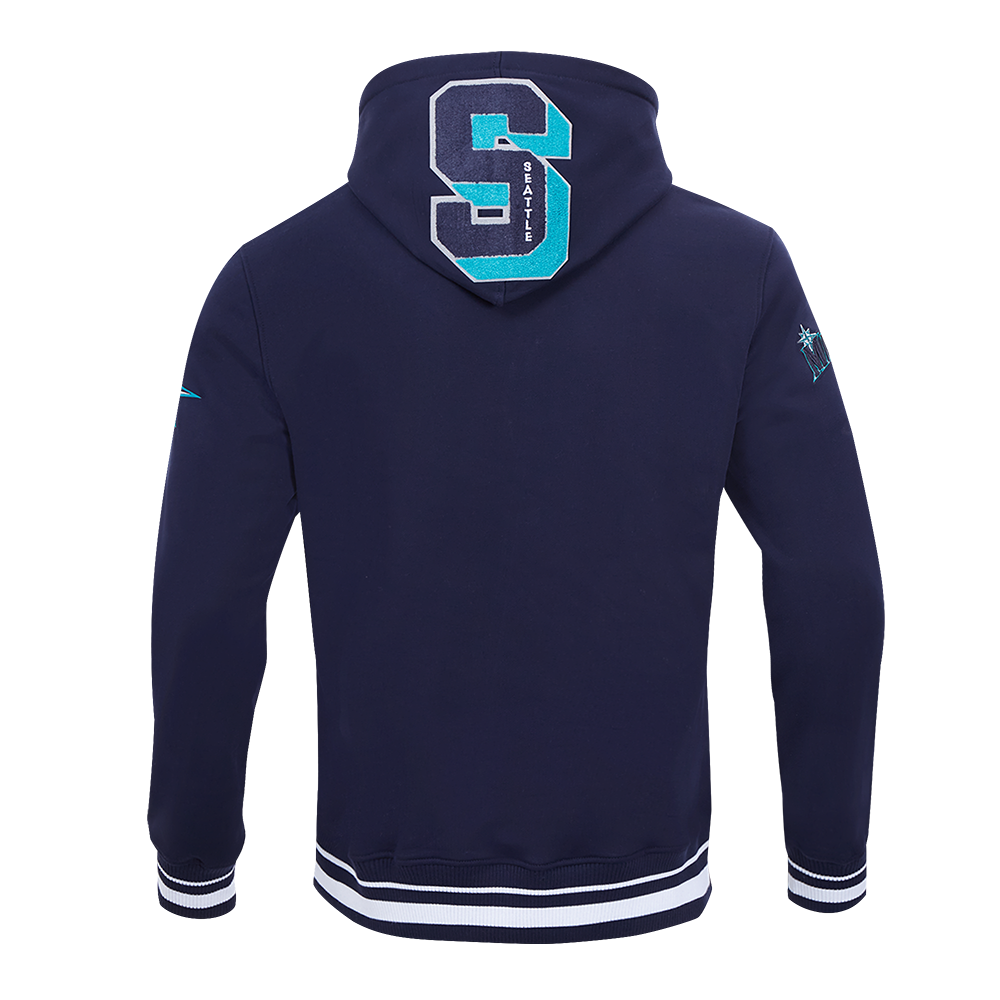 MLB SEATTLE MARINERS MASH UP MEN'S RIB FLC PO HOODIE (MIDNIGHT NAVY)