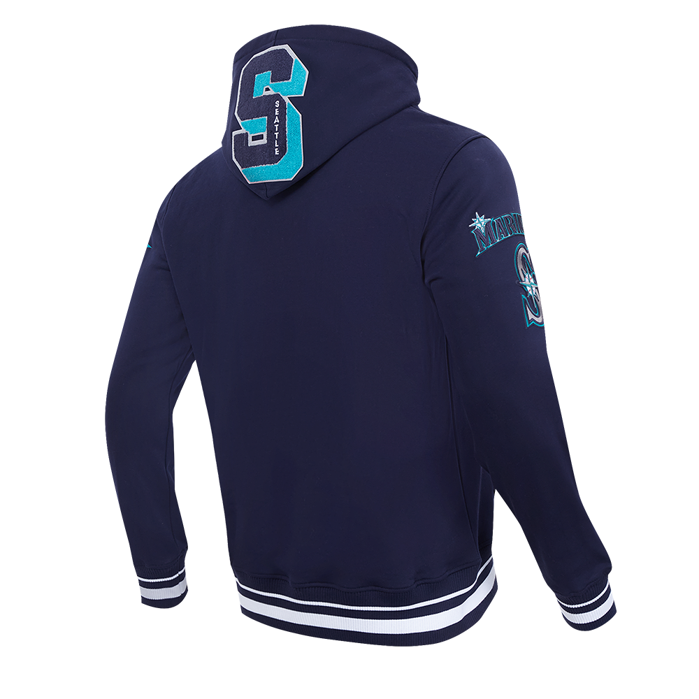 MLB SEATTLE MARINERS MASH UP MEN'S RIB FLC PO HOODIE (MIDNIGHT NAVY)