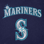 MLB SEATTLE MARINERS WINGSPAN CHANDAIL À COL ROND EN MOLLETON À ÉPAULES TOMBANTES V2 POUR HOMME (MARINE MINUIT)