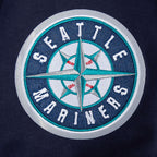 MLB SEATTLE MARINERS WINGSPAN CHANDAIL À COL ROND EN MOLLETON À ÉPAULES TOMBANTES V2 POUR HOMME (MARINE MINUIT)