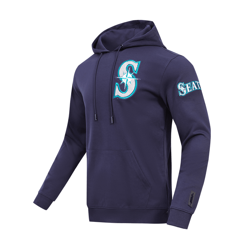 MLB SEATTLE MARINERS CLASSIC CHENILLE MEN'S PULLOVER HOODIE (MIDNIGHT NAVY)