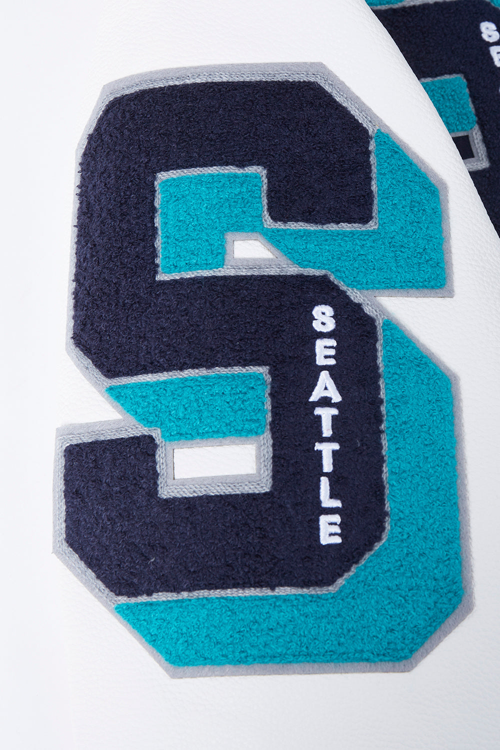 MLB SEATTLE MARINERS MASH UP MEN'S RIB WOOL VARSITY JACKET (MIDNIGHT NAVY/WHITE)