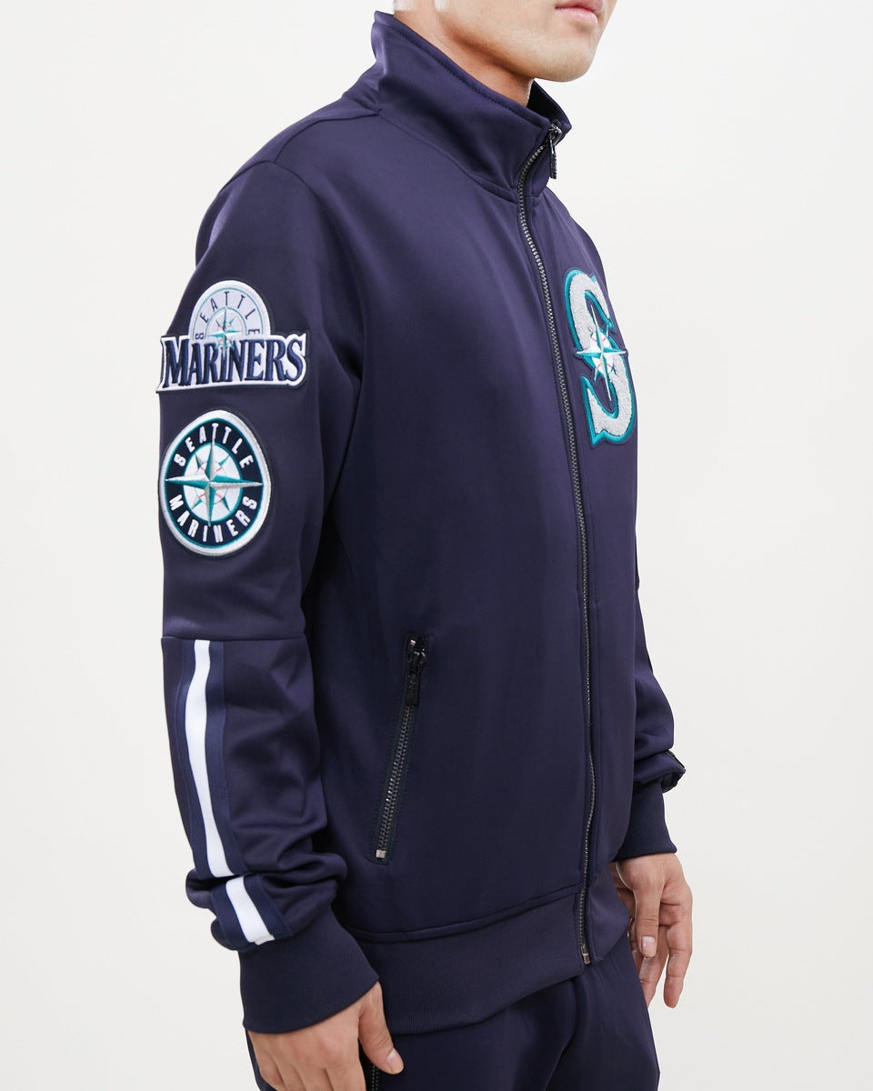 MLB SEATTLE MARINERS CLASSIC MEN'S TRACK JACKET (MIDNIGHT NAVY)
