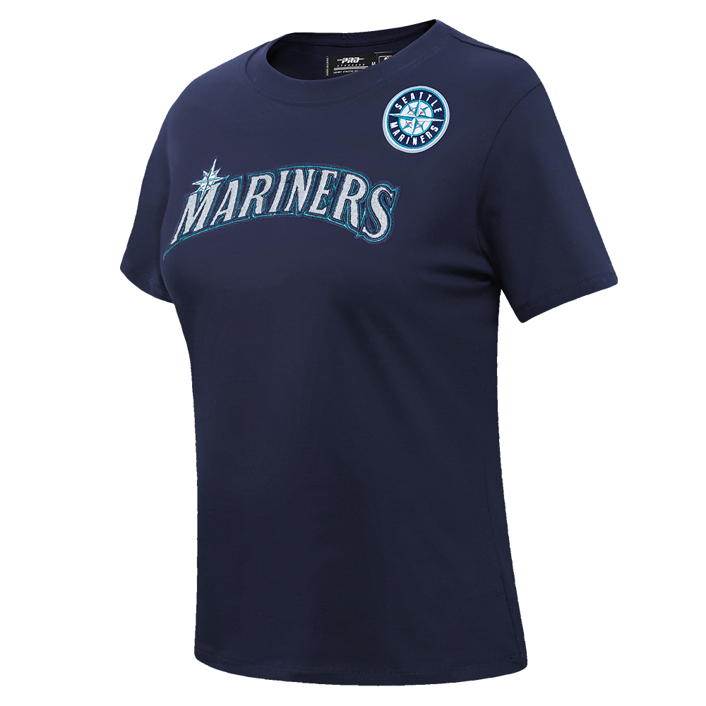 MLB SEATTLE MARINERS CLASSIC SHORT SLEEVE WOMEN'S SLIM FIT TOP (MIDNIGHT NAVY)