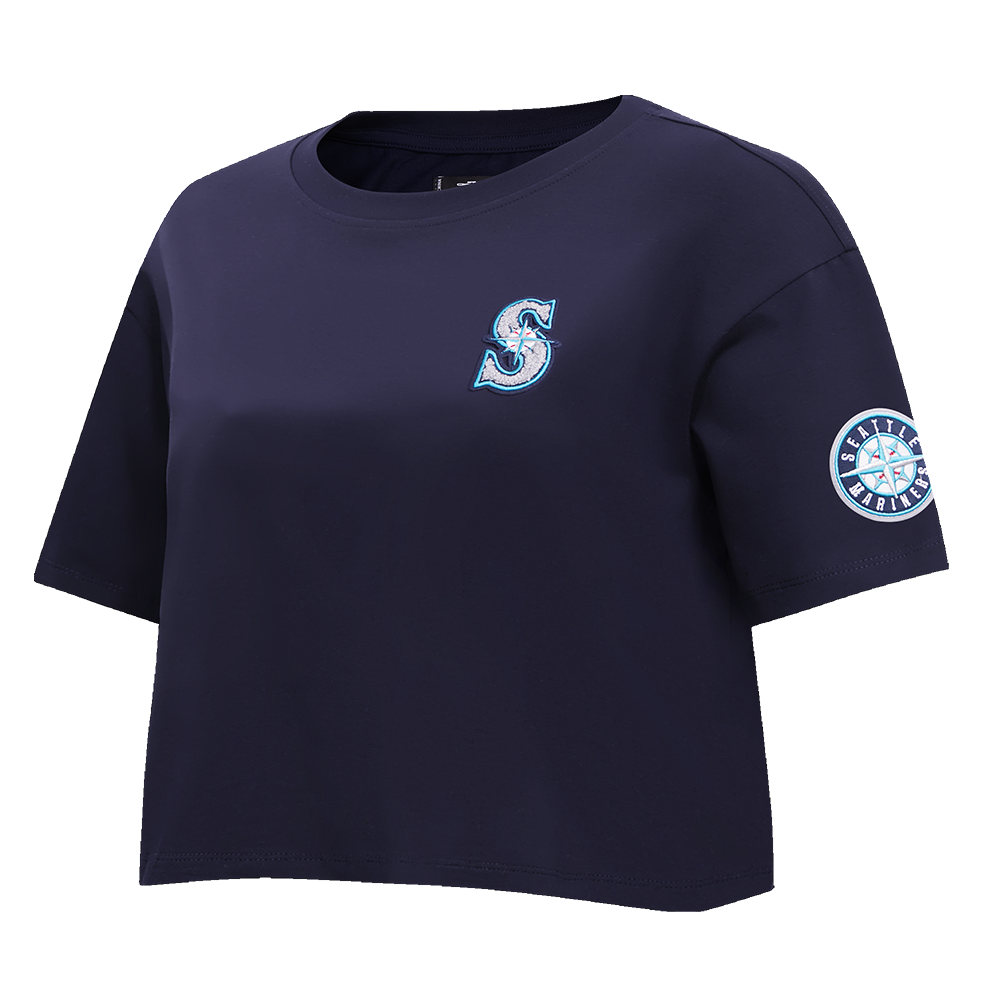 MLB SEATTLE MARINERS CLASSIC WOMEN'S BOXY TOP (MIDNIGHT NAVY)
