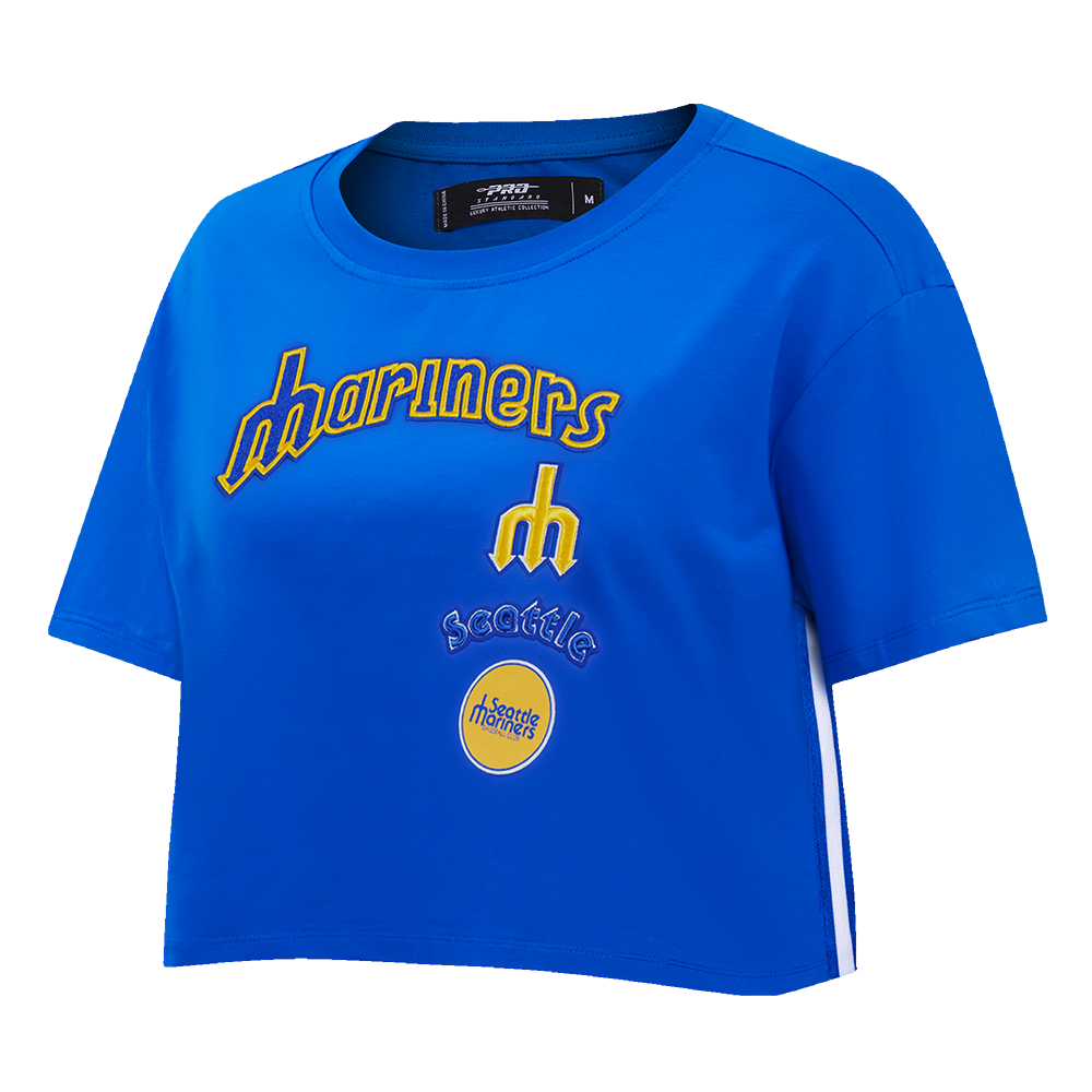 MLB SEATTLE MARINERS RETRO CLASSIC WOMEN'S BOXY TOP (ROYAL BLUE)