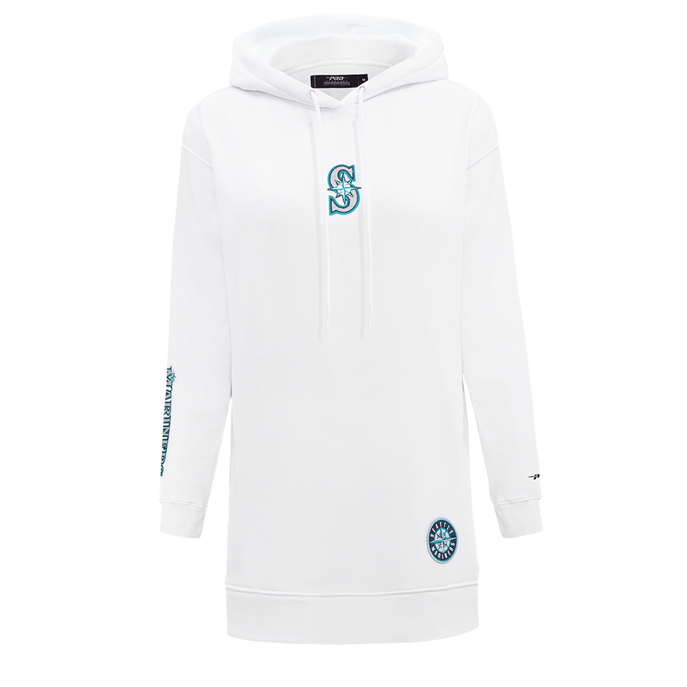MLB SEATTLE MARINERS CLASSIC ROBE À CAPUCHON POUR FEMME (BLANC)