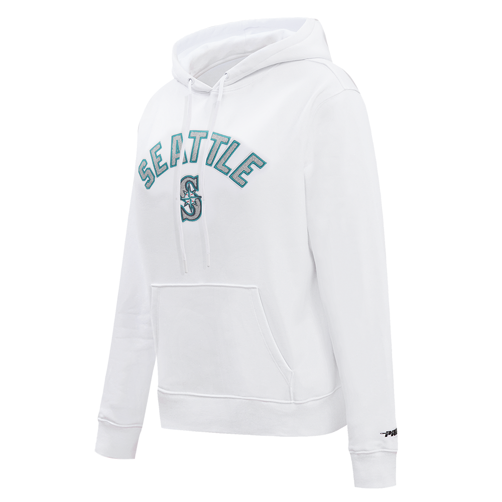 MLB SEATTLE MARINERS CLASSIC WOMEN'S PULLOVER HOODIE (WHITE)