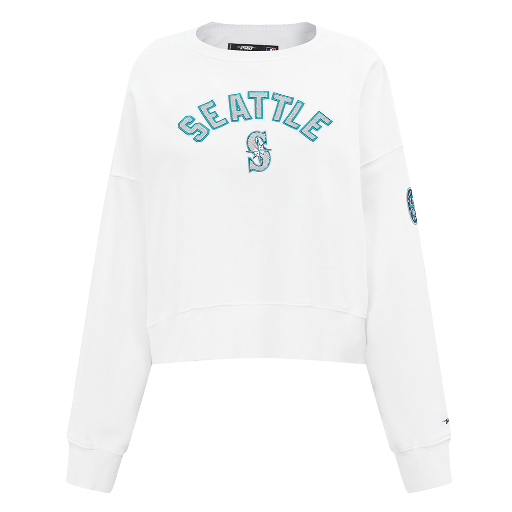 MLB SEATTLE MARINERS CLASSIC WOMEN'S CREWNECK (WHITE)