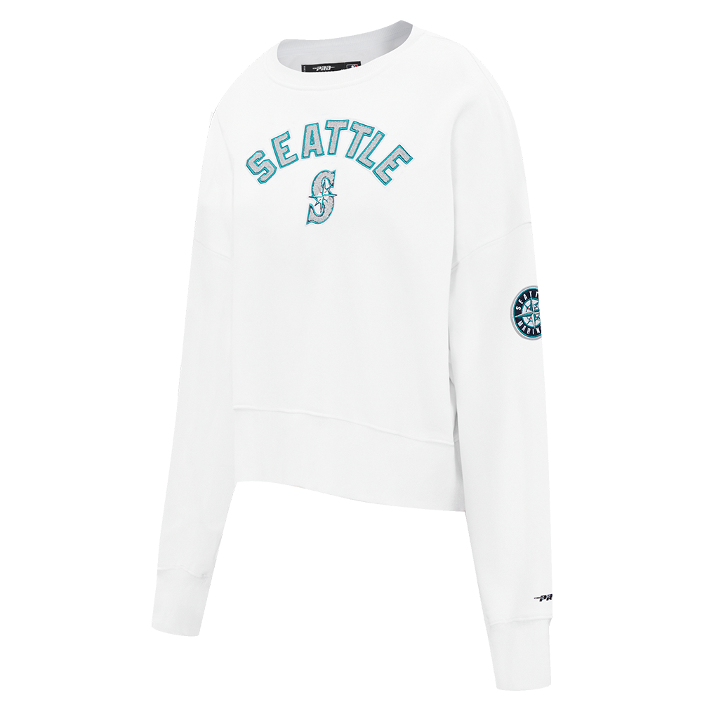 MLB SEATTLE MARINERS CLASSIC WOMEN'S CREWNECK (WHITE)