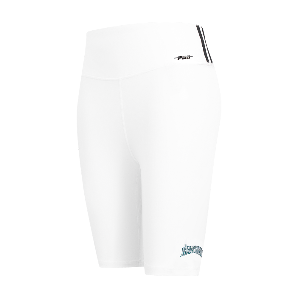 MLB SEATTLE MARINERS CLASSIC WOMEN'S COTTON BIKE SHORT (WHITE)