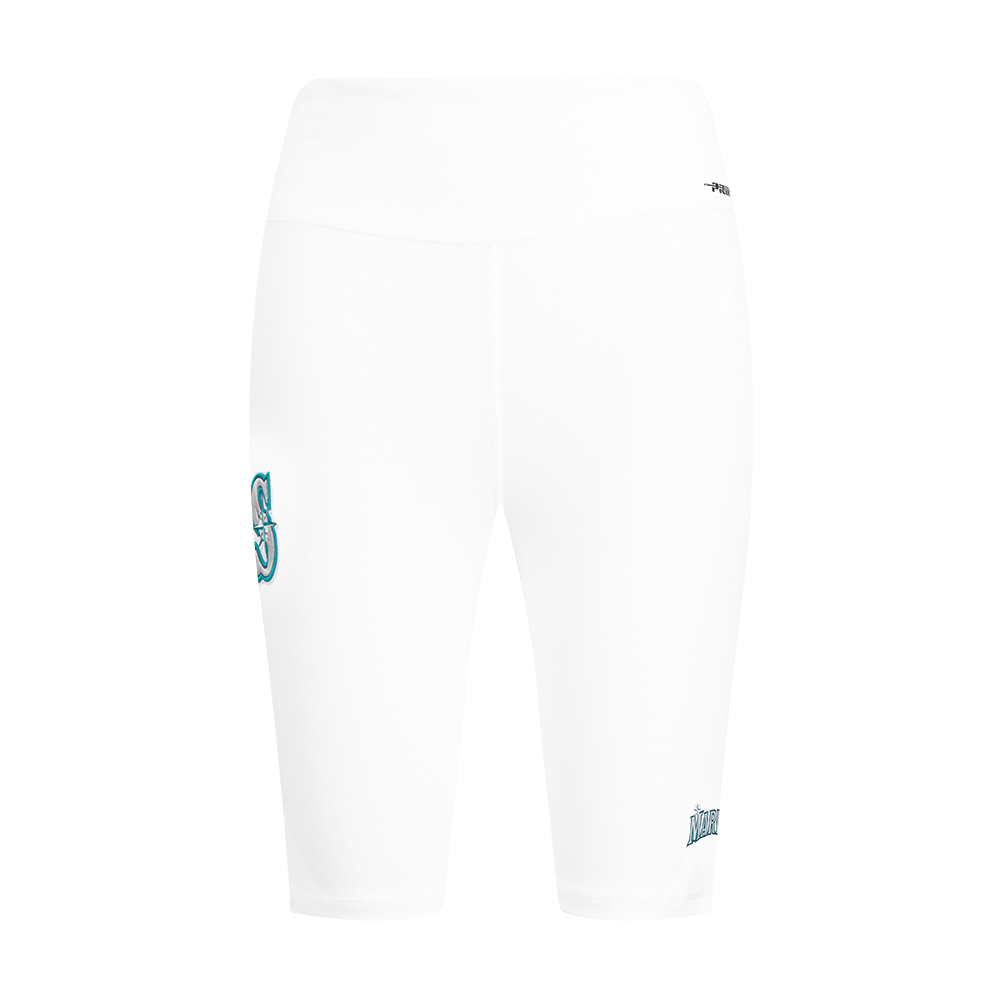 MLB SEATTLE MARINERS CLASSIC WOMEN'S COTTON BIKE SHORT (WHITE)