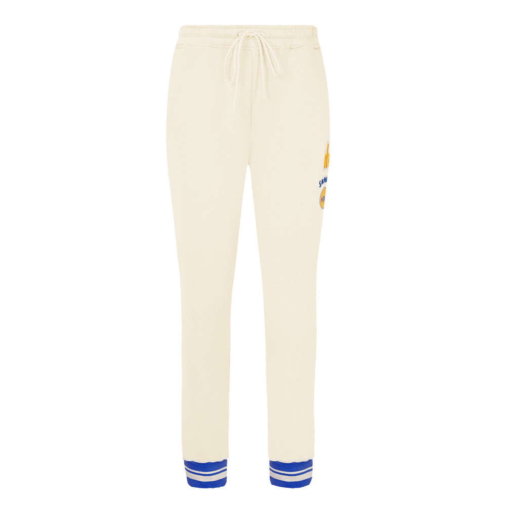 MLB SEATTLE MARINERS RETRO CLASSIC WOMEN'S RIB SWEATPANT (EGGSHELL/ROYAL BLUE)