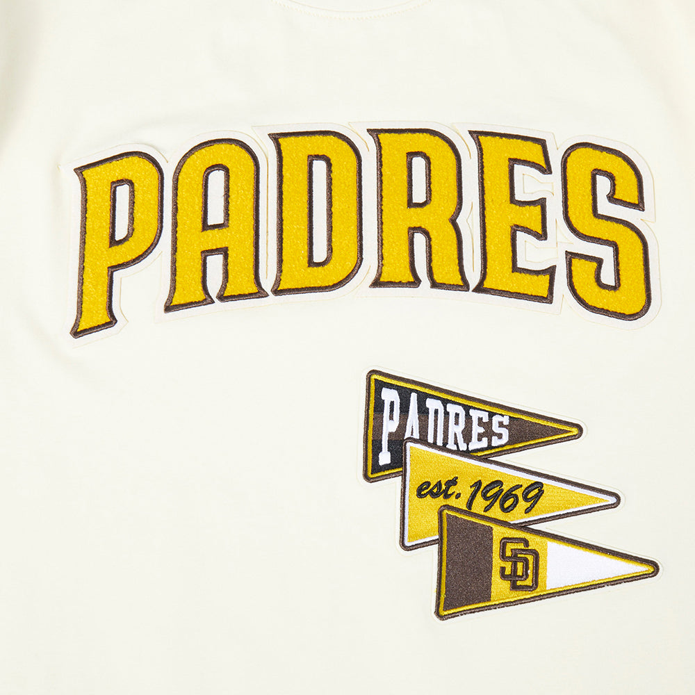 MLB SAN DIEGO PADRES TEAM PENNANTS MEN'S S/S TEE (EGGSHELL)