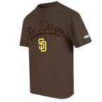 MLB SAN DIEGO PADRES LIVING LARGE HAUT EN JERSEY DE COTON À ÉPAULES TOMBANTES POUR HOMME (BRUN)