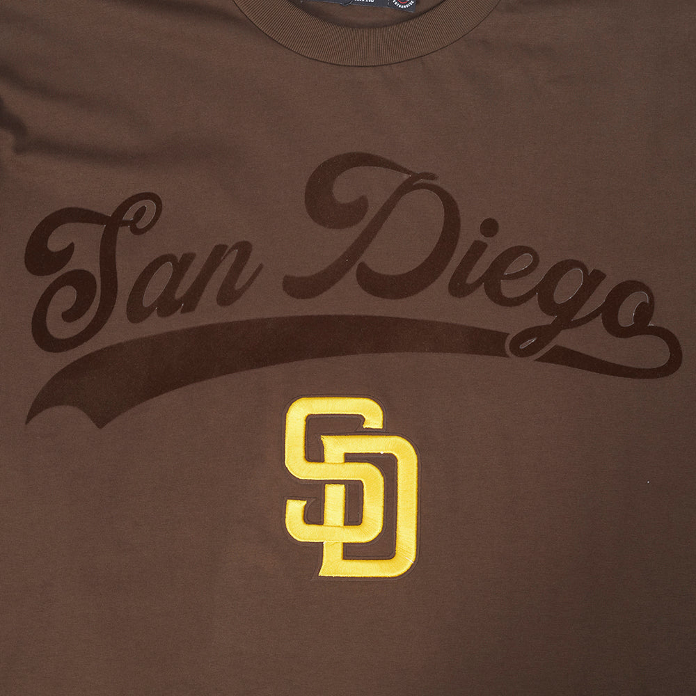 MLB SAN DIEGO PADRES LIVING LARGE HAUT EN JERSEY DE COTON À ÉPAULES TOMBANTES POUR HOMME (BRUN)