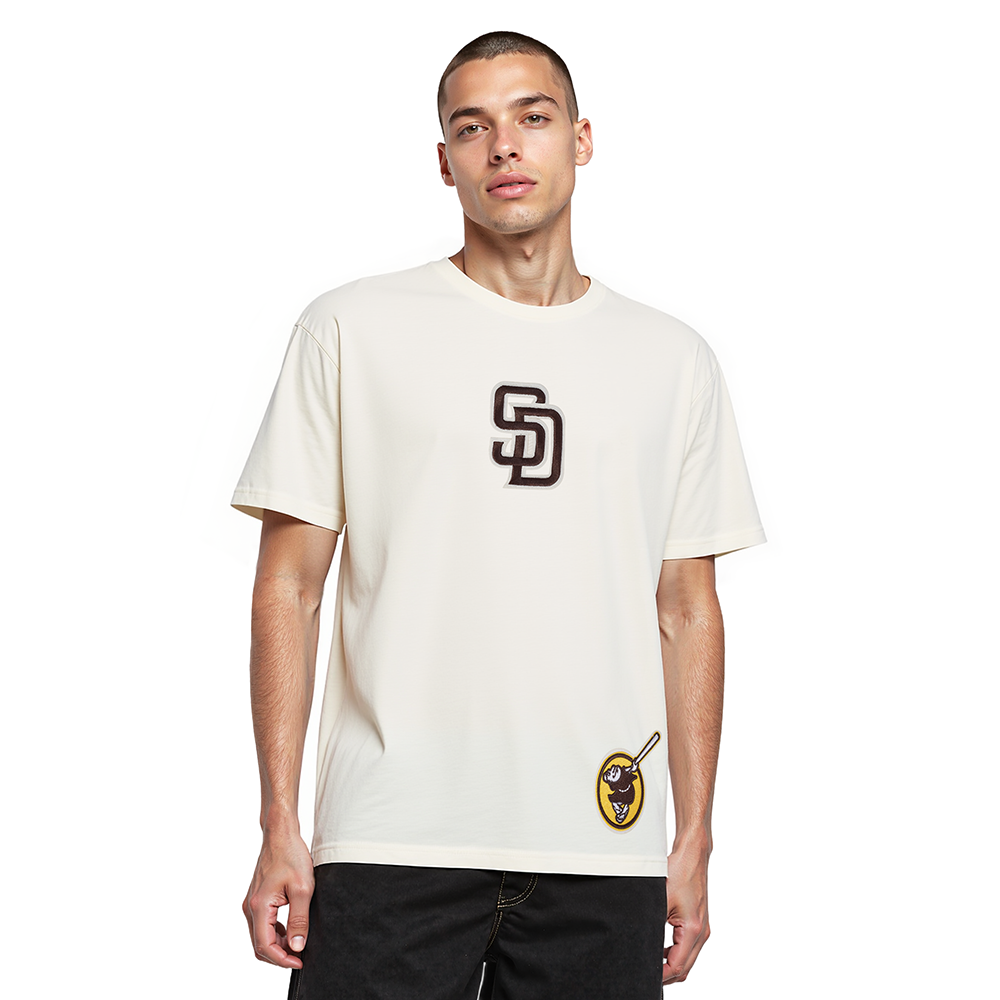 MLB SAN DIEGO PADRES WINGSPAN HAUT EN JERSEY DE COTON À ÉPAULES TOMBANTES V2 POUR HOMME (COQUILLE D'ŒUF)